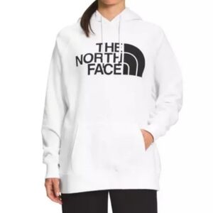 The North Face (Size M) White & Black Half Dome LS Pullover Hoodie Sweatshirt